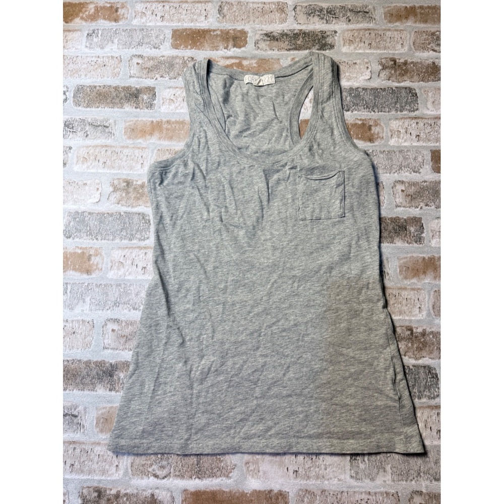 Forever 21 Womens Heather Gray Short Sleeve Crew Neck T-Shirt‎ Size Medium